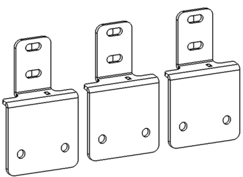 Nissan Frontier Side Step Mounting Brackets - Go Rhino - Dominator Xtreme - Textured Black - `05-`26